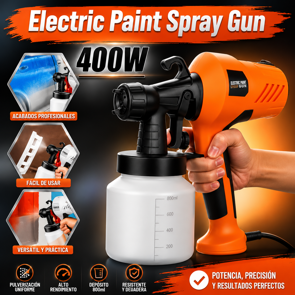 Pistola Para Pintar 400w Elite